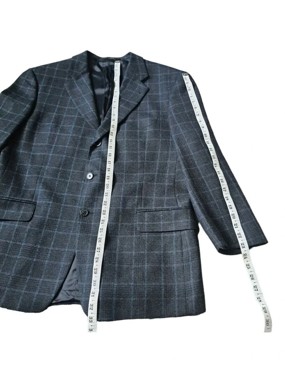 Joseph Abound 44R Mens Blue Window Payne Lambs Wool Sports Coat